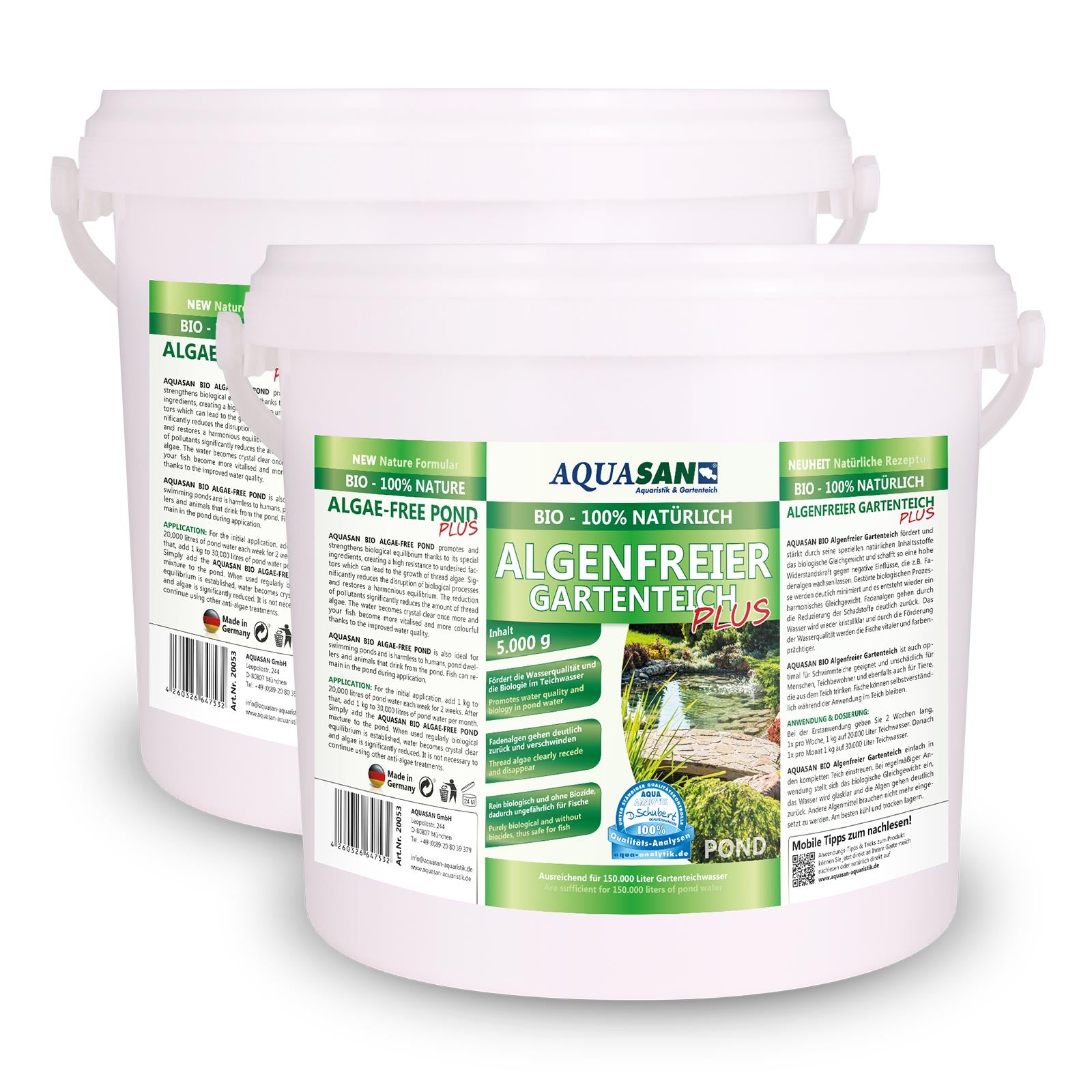 AQUASAN BIO Algenfreier Gartenteich PLUS