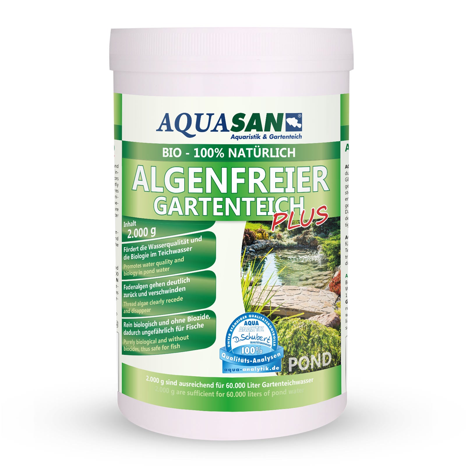 AQUASAN BIO Algenfreier Gartenteich PLUS