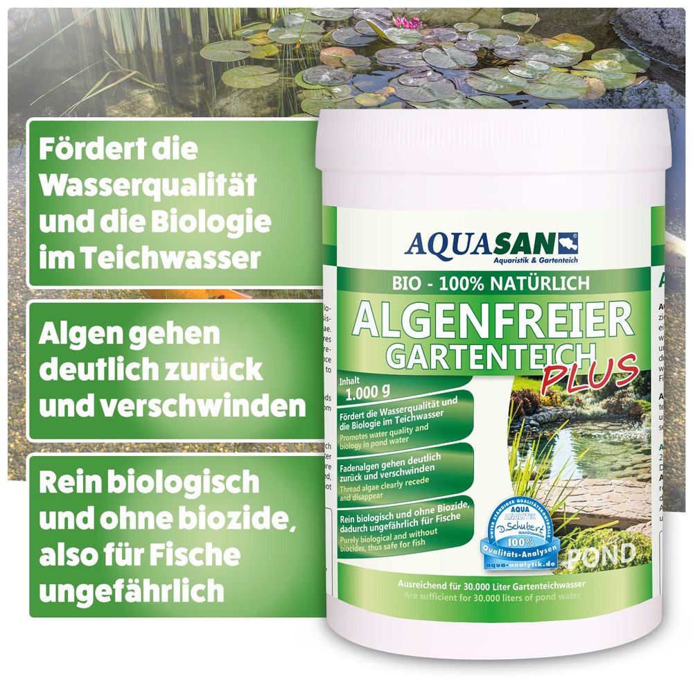 AQUASAN BIO Algenfreier Gartenteich PLUS