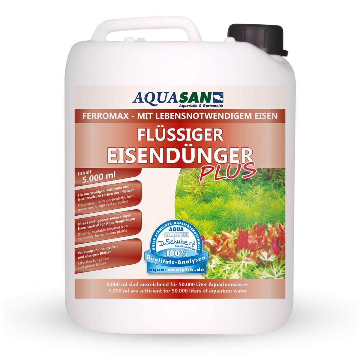 AQUASAN Ferromax Flüssiger Eisendünger für Aquarien