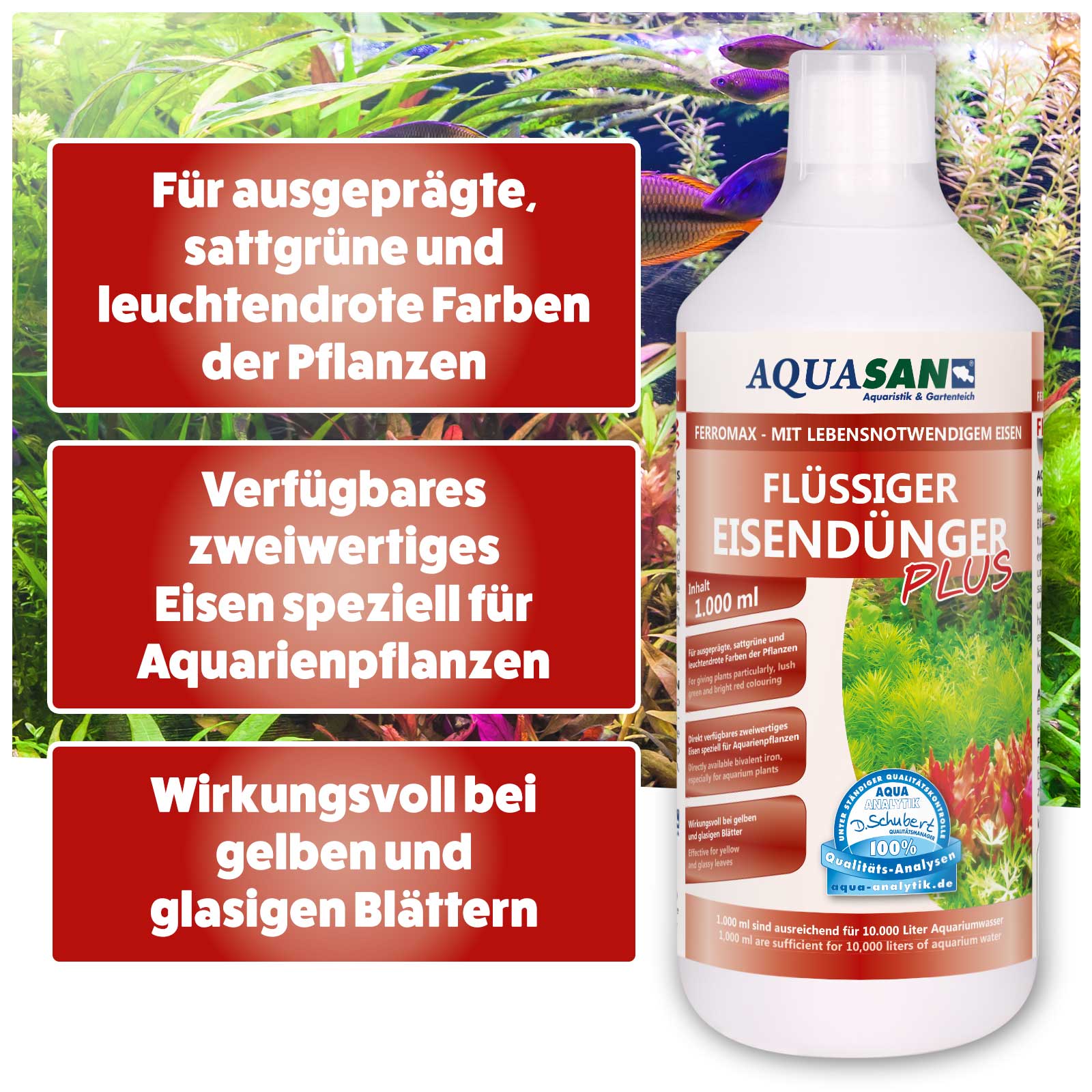 AQUASAN Ferromax Flüssiger Eisendünger für Aquarien