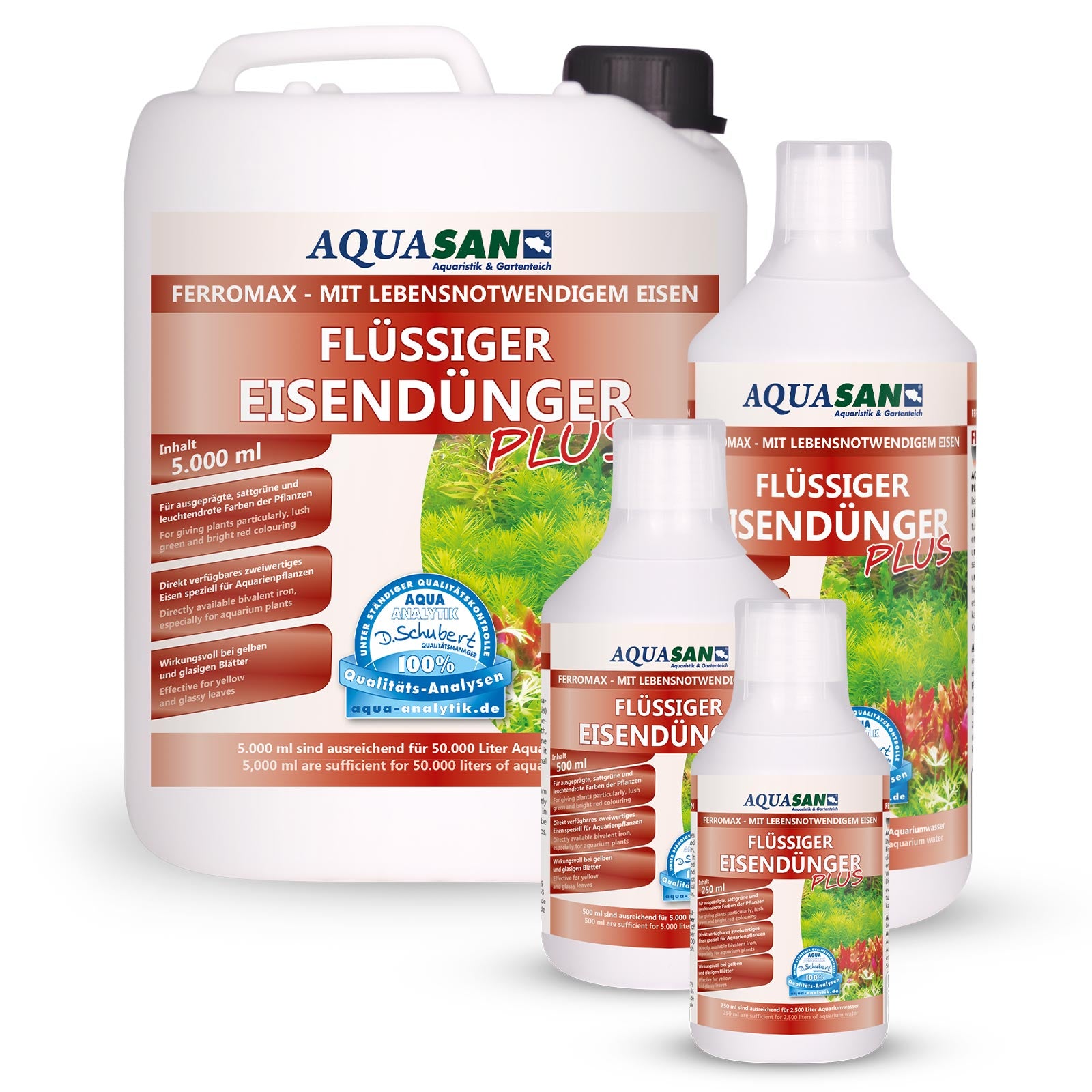 AQUASAN Ferromax Flüssiger Eisendünger für Aquarien