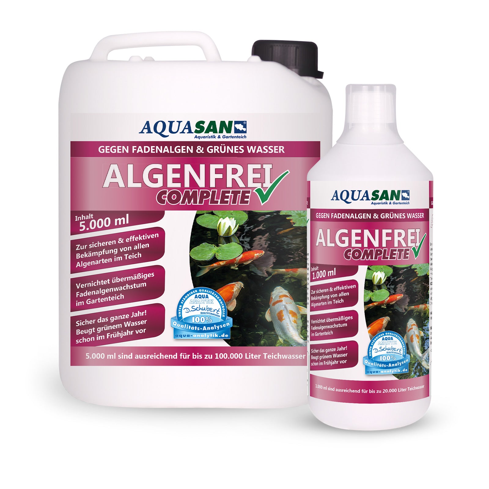 AQUASAN Algenfrei Complete PLUS für Gartenteiche