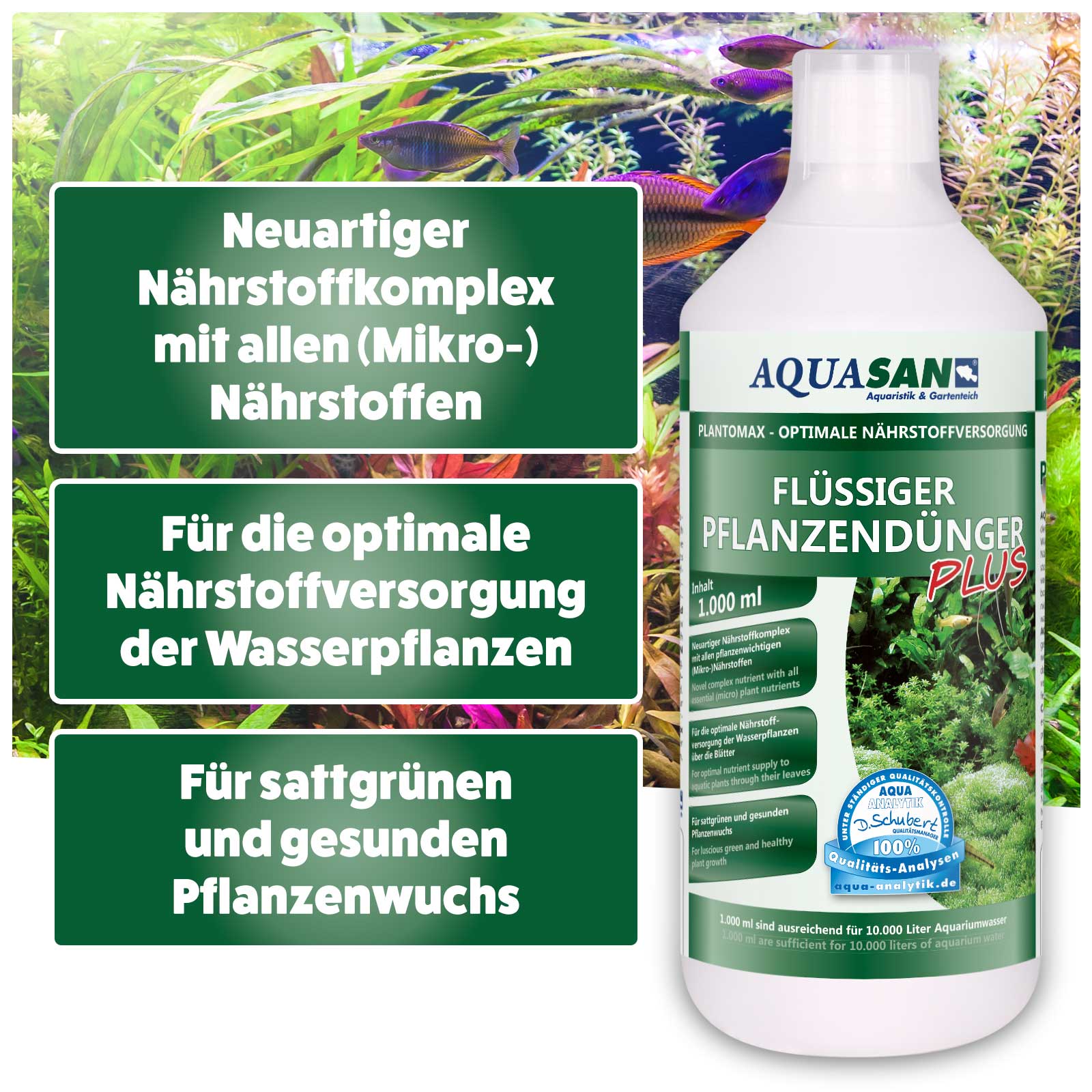 AQUASAN Plantomax Pflanzendünger PLUS für Aquarien