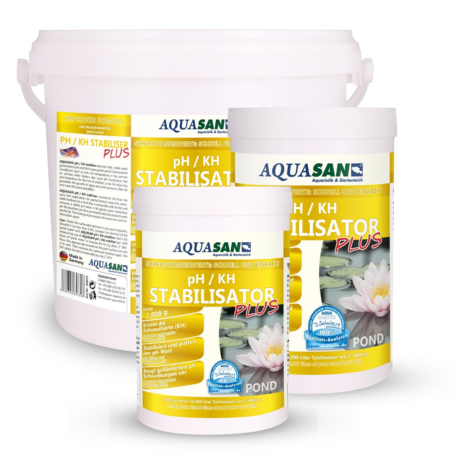 AQUASAN pH KH Stabilisator PLUS für Gartenteiche