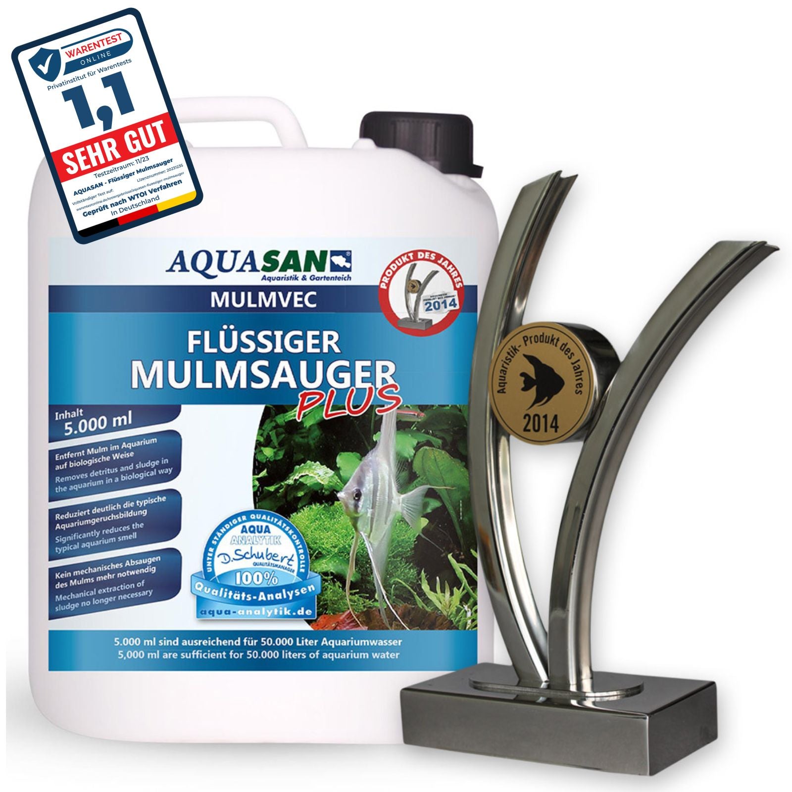 AQUASAN Mulmvec Flüssiger Mulmsauger PLUS