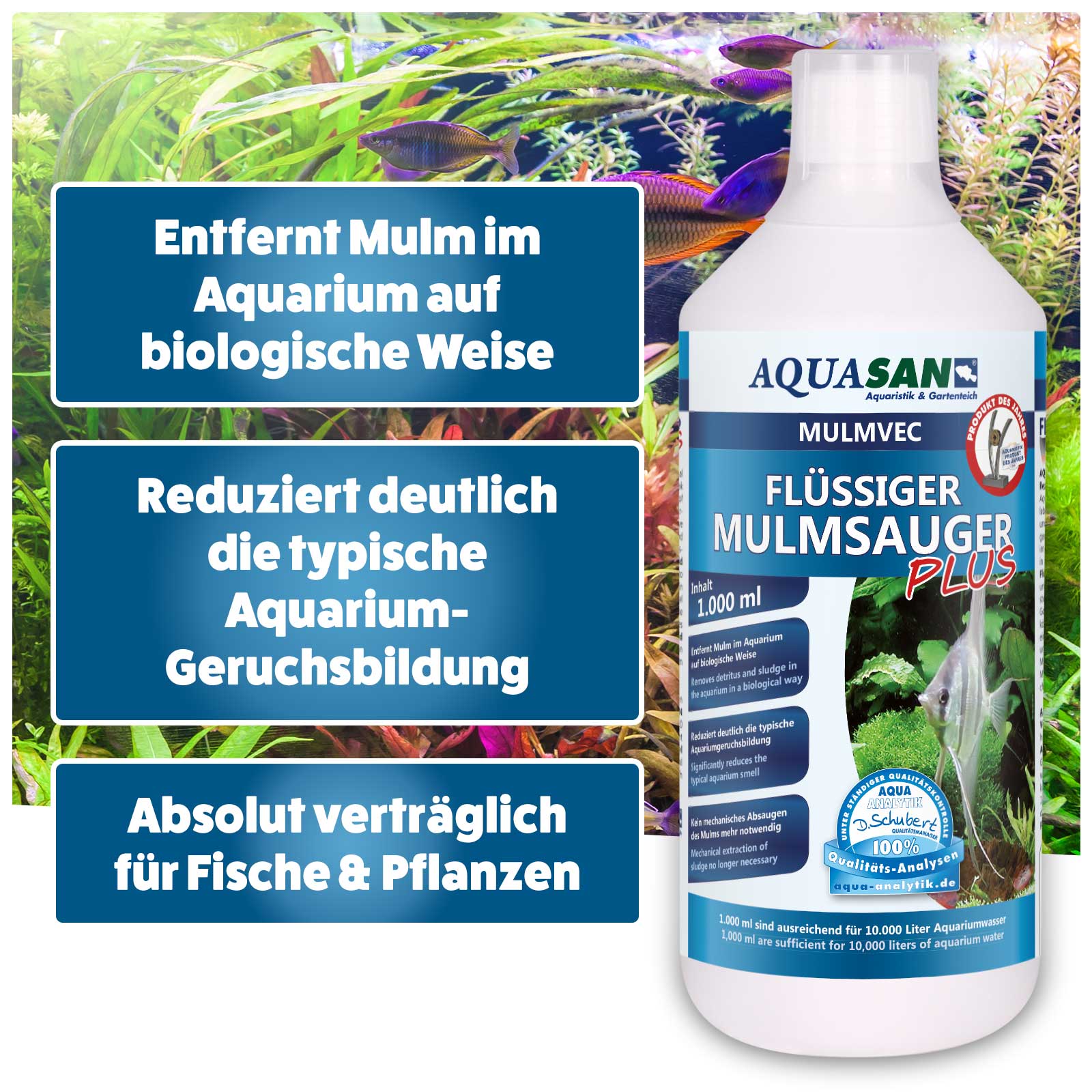 AQUASAN Mulmvec Flüssiger Mulmsauger PLUS