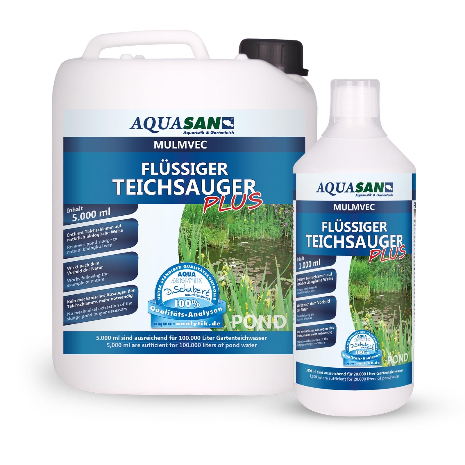 AQUASAN Mulmvec Flüssiger Teichsauger PLUS