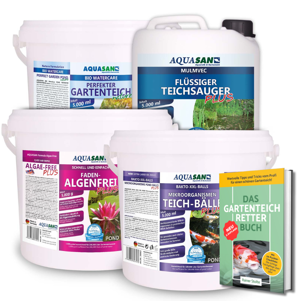 AQUASAN Gartenteich 5er Komplettpflege SPAR-SET