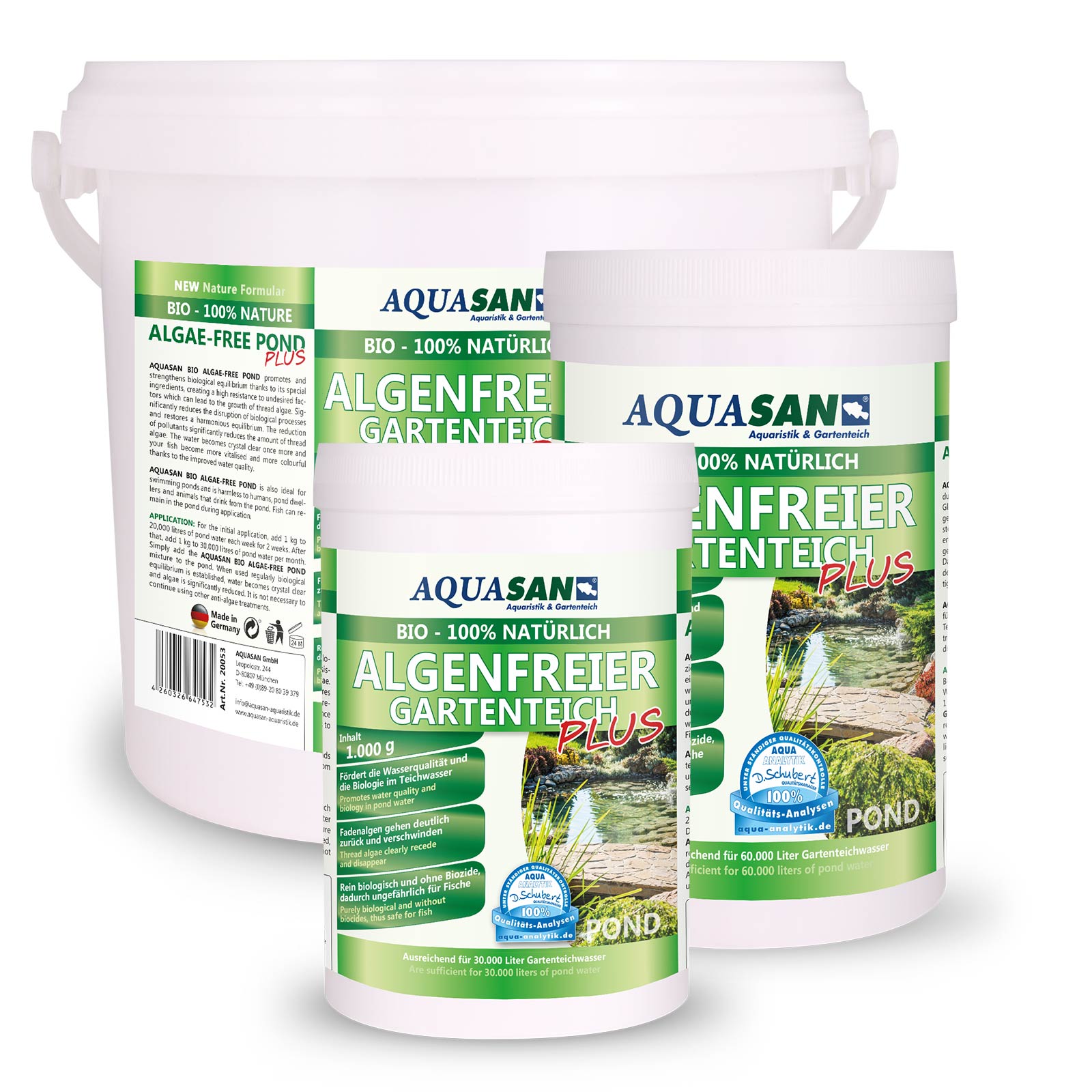 AQUASAN BIO Algenfreier Gartenteich PLUS