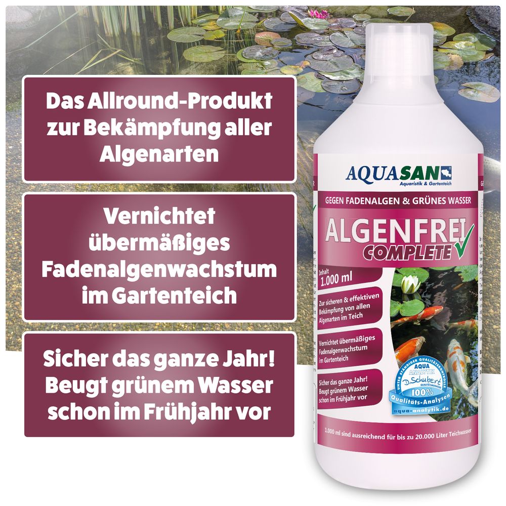 AQUASAN Algenfrei Complete PLUS für Gartenteiche