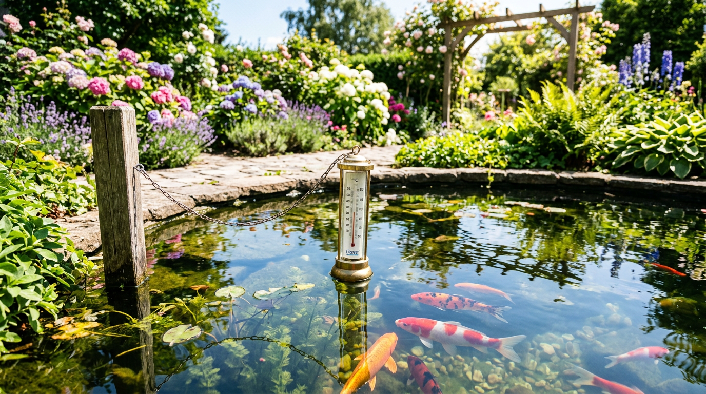 Wassertemperatur im Gartenteich