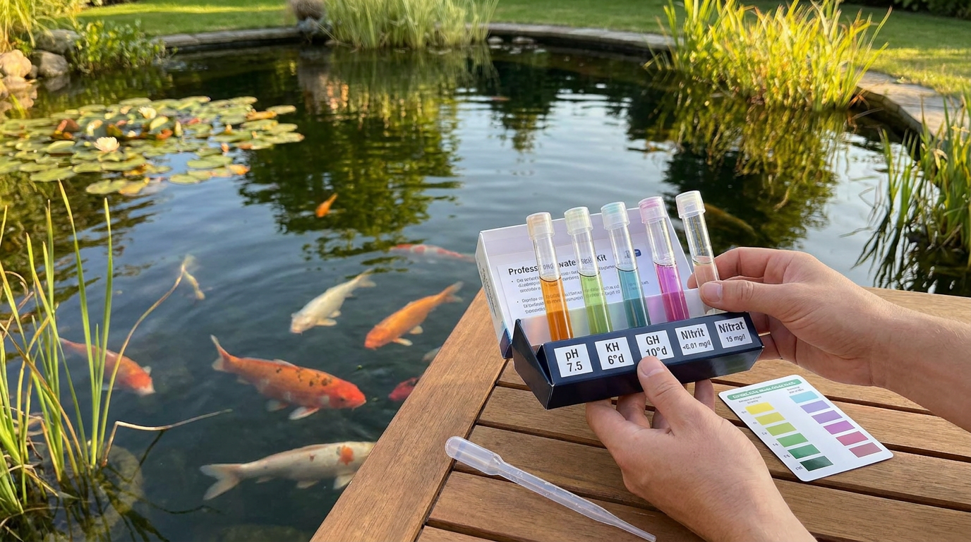 Wasserwerte im Gartenteich messen