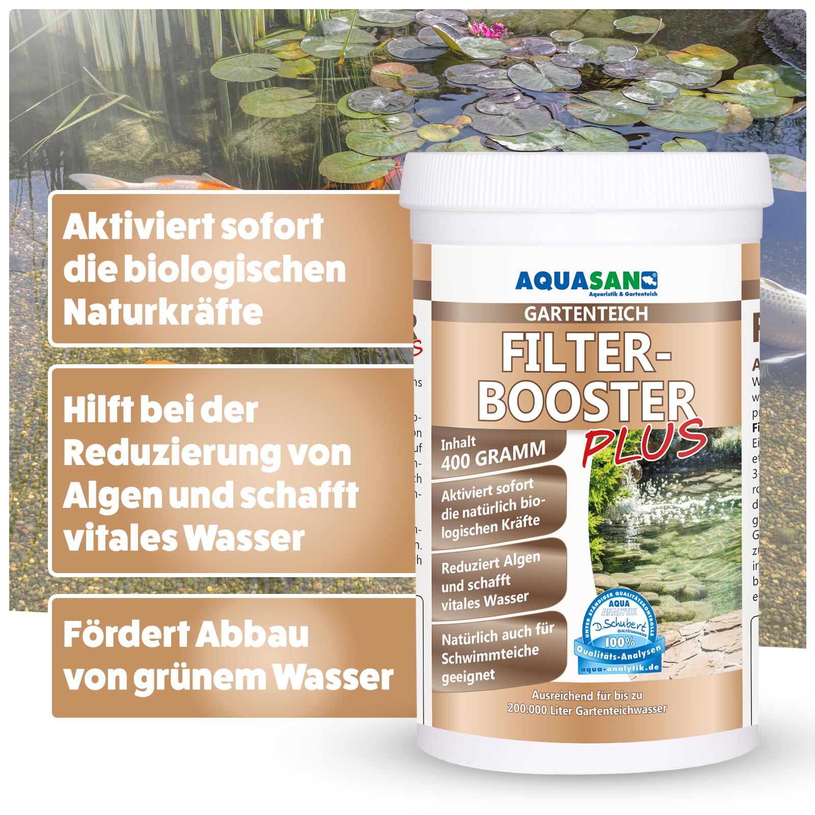 AQUASAN FilterBooster PLUS für Gartenteiche