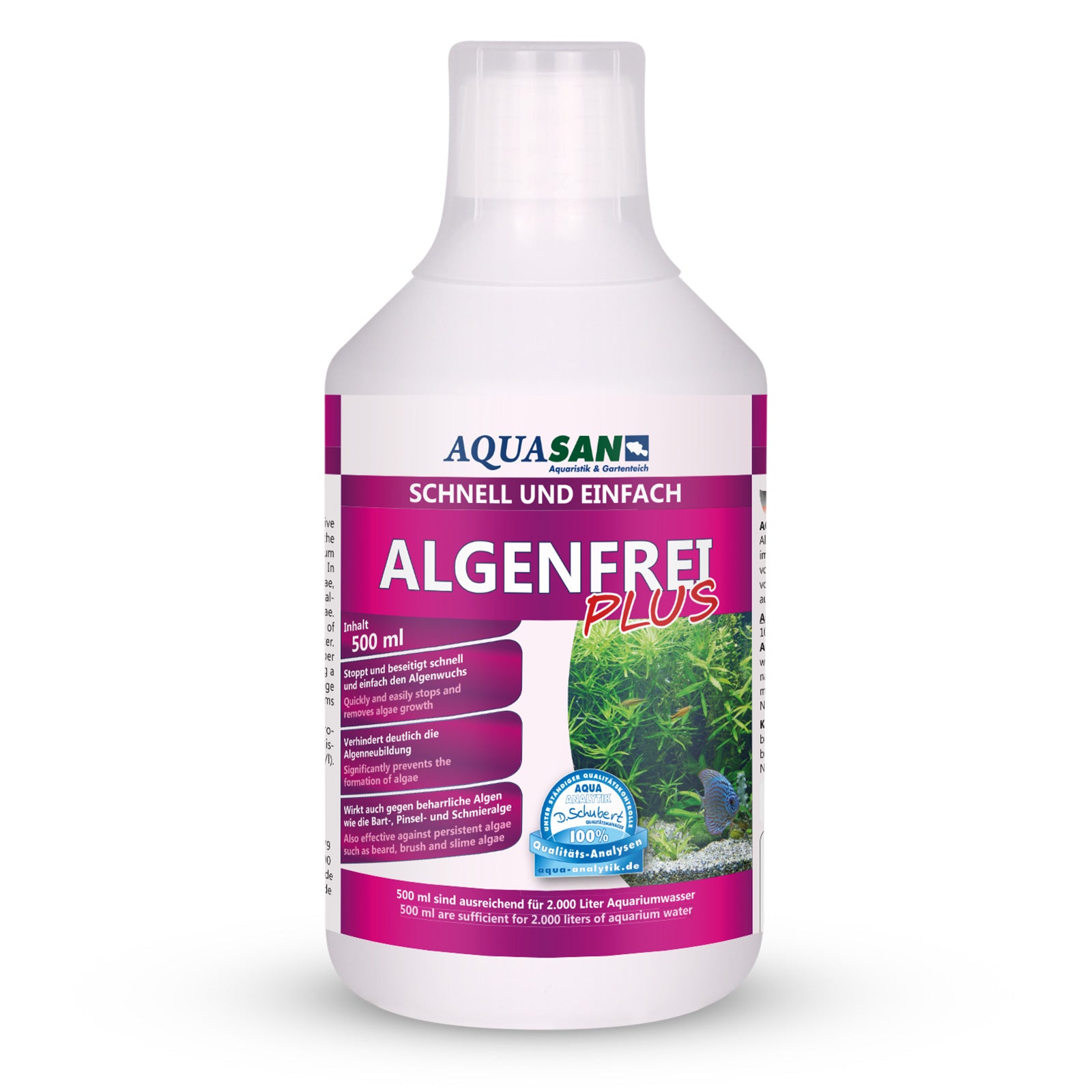 Aquasan Algenfrei Plus 500 ml Flasche gegen Algen