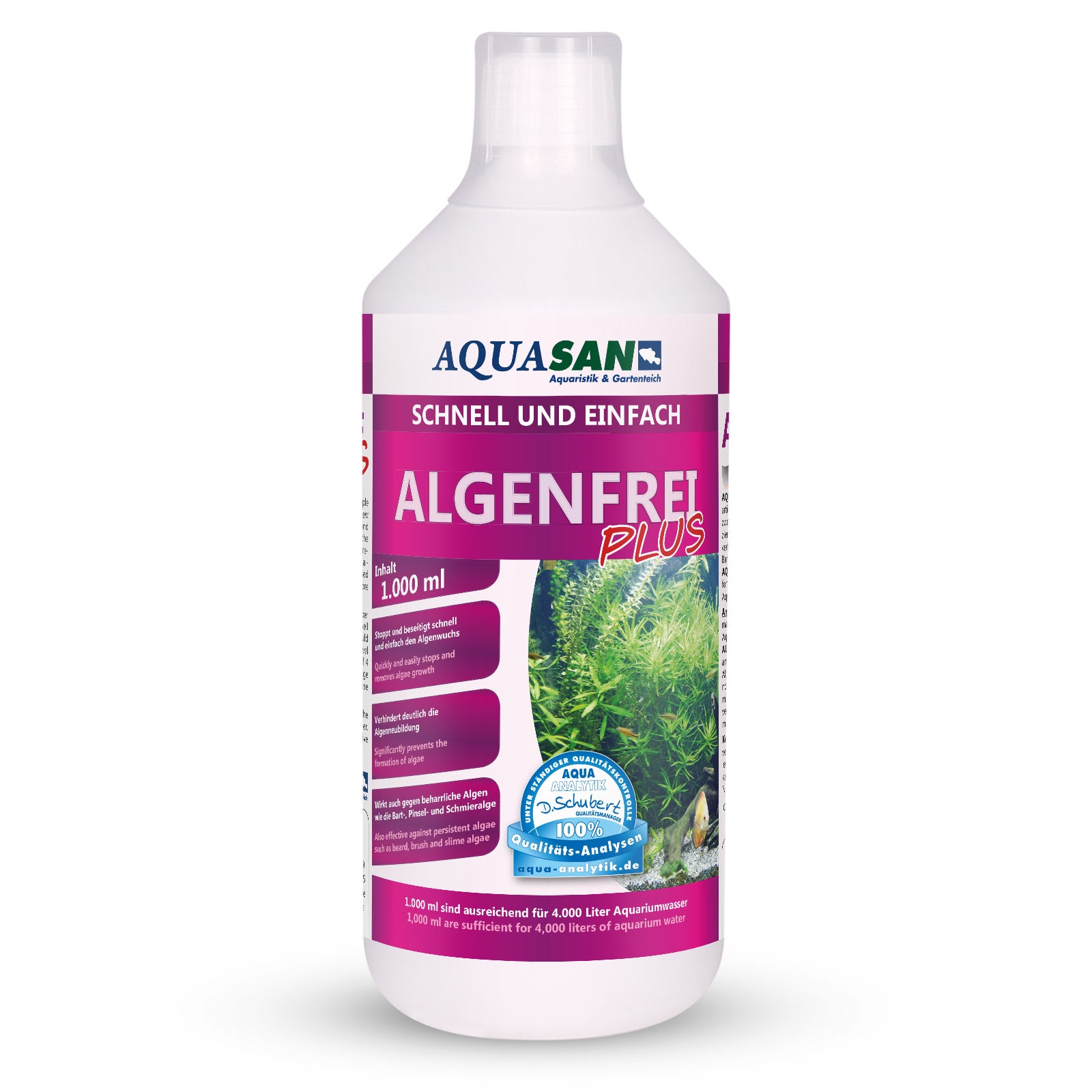 Die Algenfrei Plus 1000 ml Flasche gegen Algen