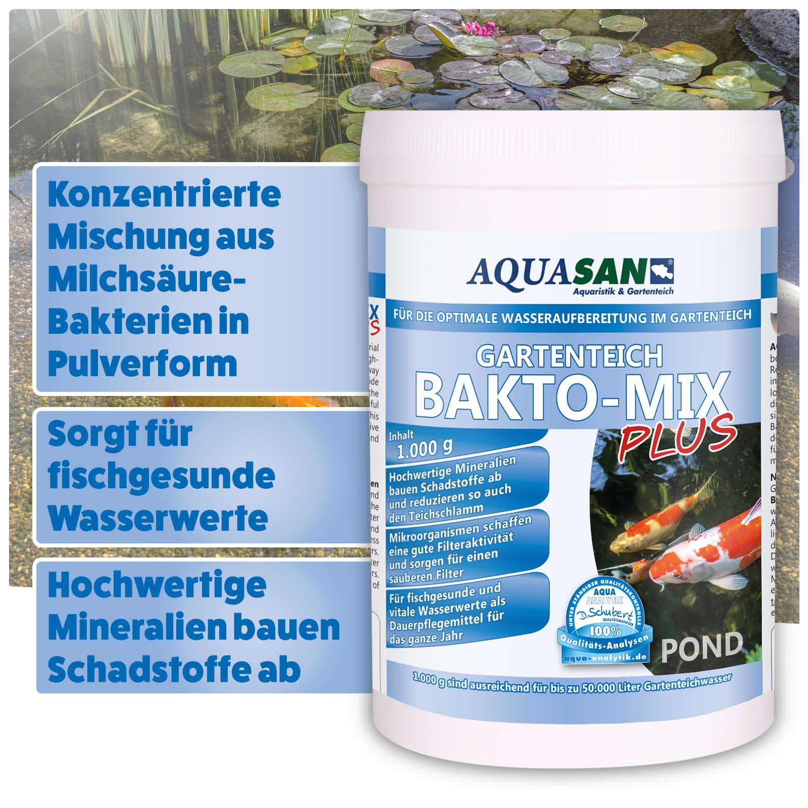 AQUASAN Bakto-Mix PLUS für Gartenteiche