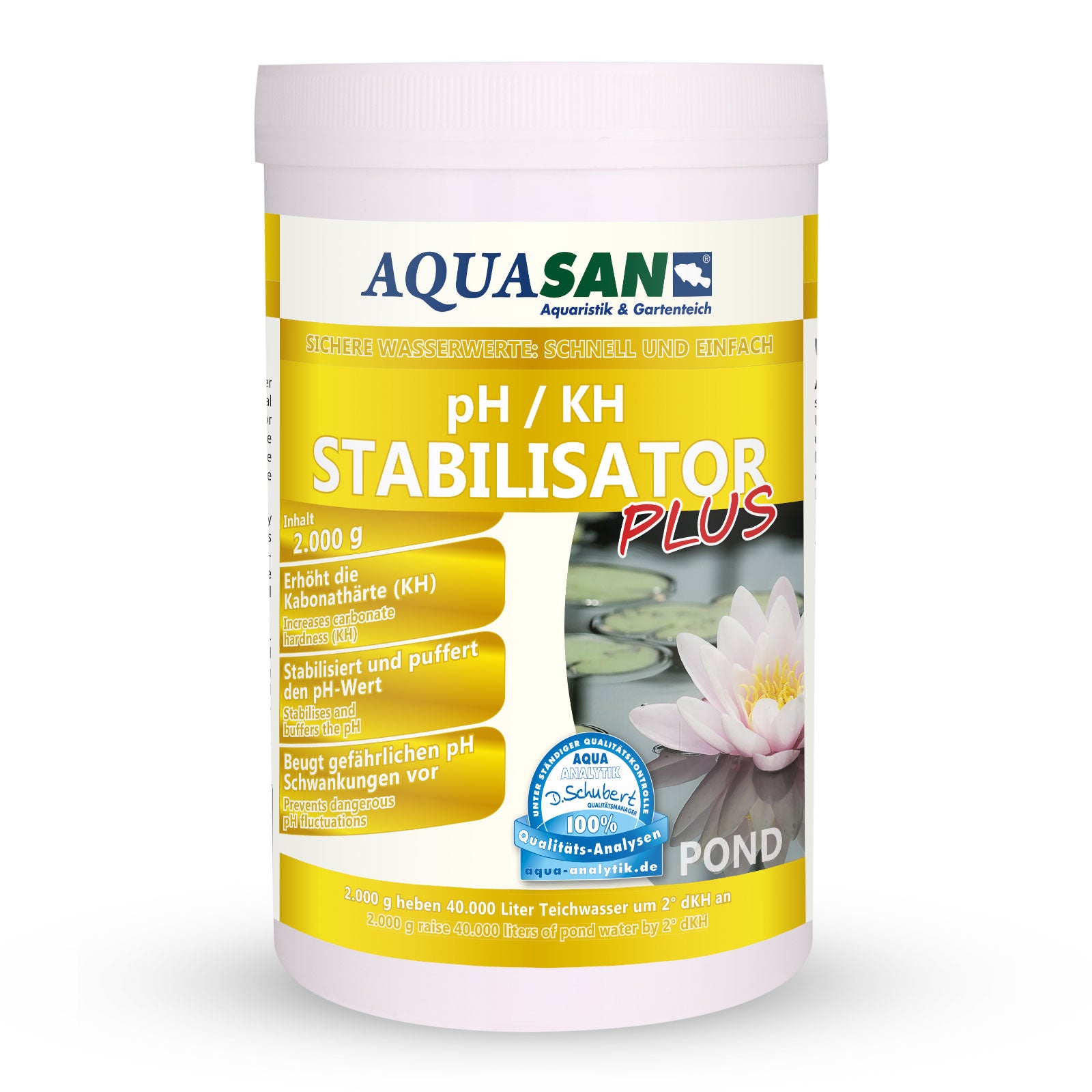 AQUASAN pH KH Stabilisator PLUS für Gartenteiche